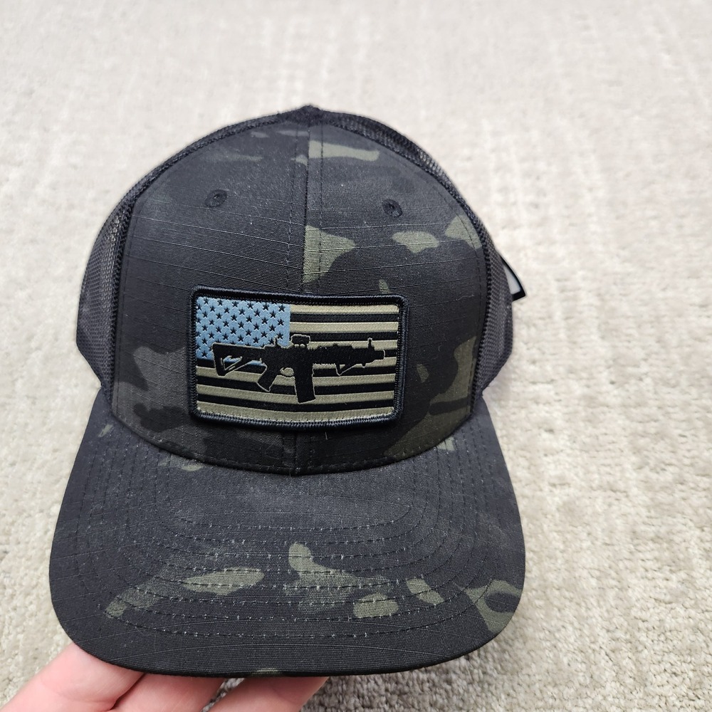 Black Rifle Coffee Company MultiCam Black AR Flag Trucker Hat BRCC-862 OSFM NEW